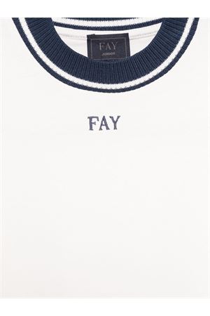 Logo,Embroidered T,Shirt FAY KIDS | FW8P91Z1173178BL